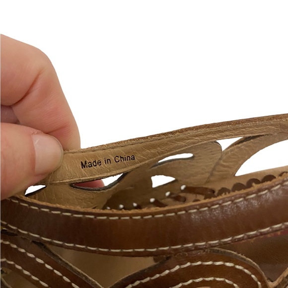 PIKOLINOS 'Paris' Slingback Spring Peep Toe Perforated Sandal Brown 40 - Picture 12 of 14